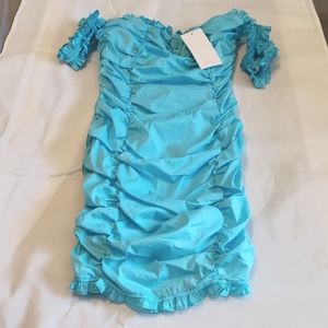 Ruched Off-The-Shoulder Dress